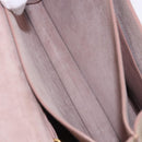Miu Miu Hand Bag Leather 2way Pink Gold Tone Auth ka6266A-40