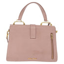 Miu Miu Hand Bag Leather 2way Pink Gold Tone Auth ka6266A-3