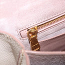 Miu Miu Hand Bag Leather 2way Pink Gold Tone Auth ka6266A-41