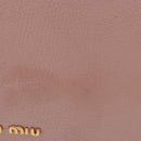 Miu Miu Hand Bag Leather 2way Pink Gold Tone Auth ka6266A-4