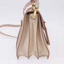 Miu Miu Hand Bag Leather 2way Pink Gold Tone Auth ka6266A-7