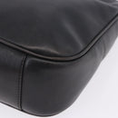 GUCCI Bamboo Hand Bag Leather Black Silver 001 1638 Auth ka6269-16