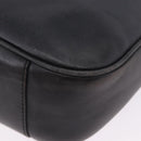 GUCCI Bamboo Hand Bag Leather Black Silver 001 1638 Auth ka6269-18