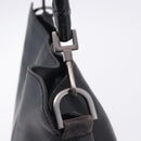 GUCCI Bamboo Hand Bag Leather Black Silver 001 1638 Auth ka6269-20