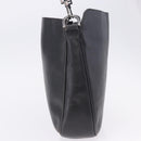 GUCCI Bamboo Hand Bag Leather Black Silver 001 1638 Auth ka6269-4