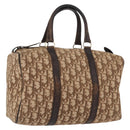 Christian Dior Trotter Canvas Hand Bag Brown Gold Auth ka627-1