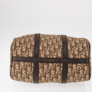 Christian Dior Trotter Canvas Hand Bag Brown Gold Auth ka627-6
