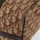 Christian Dior Trotter Canvas Hand Bag Brown Gold Auth ka627-14