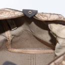 Christian Dior Trotter Canvas Hand Bag Brown Gold Auth ka627-18