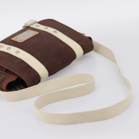 LOUIS VUITTON Antigua Buzzus PM Shoulder Bag Canvas Brown M40080 LV Auth ka6270