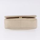 CHANEL COCO Mark Chain Shoulder Bag Lamb Skin Ivory Gold Tone CC Auth ka6278A-6