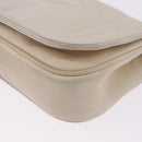 CHANEL COCO Mark Chain Shoulder Bag Lamb Skin Ivory Gold Tone CC Auth ka6278A-14