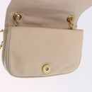 CHANEL COCO Mark Chain Shoulder Bag Lamb Skin Ivory Gold Tone CC Auth ka6278A-19