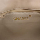 CHANEL COCO Mark Chain Shoulder Bag Lamb Skin Ivory Gold Tone CC Auth ka6278A-22
