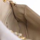 CHANEL COCO Mark Chain Shoulder Bag Lamb Skin Ivory Gold Tone CC Auth ka6278A-24