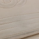 CHANEL COCO Mark Chain Shoulder Bag Lamb Skin Ivory Gold Tone CC Auth ka6278A-3