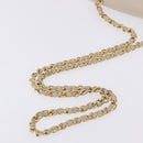 CHANEL COCO Mark Chain Shoulder Bag Lamb Skin Ivory Gold Tone CC Auth ka6278A-8