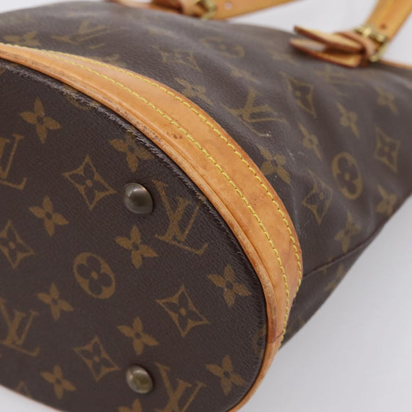 LOUIS VUITTON Monogram Bucket PM Shoulder Bag M42238 LV Auth ka6280