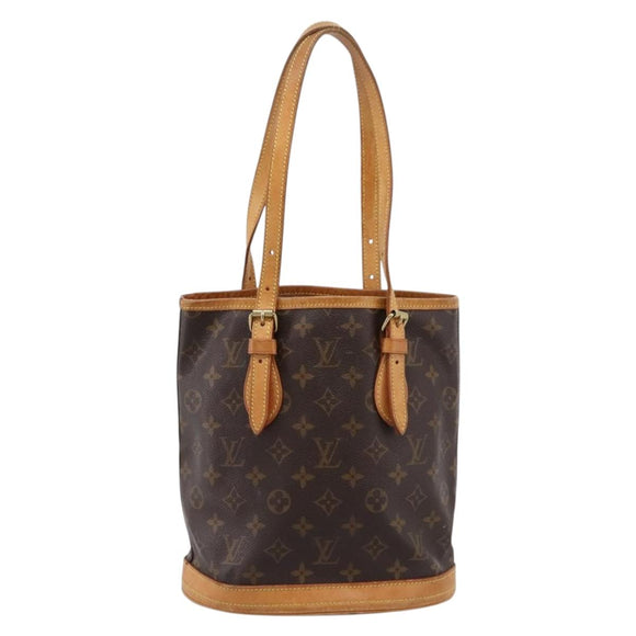 LOUIS VUITTON Monogram Bucket PM Shoulder Bag M42238 LV Auth ka6280