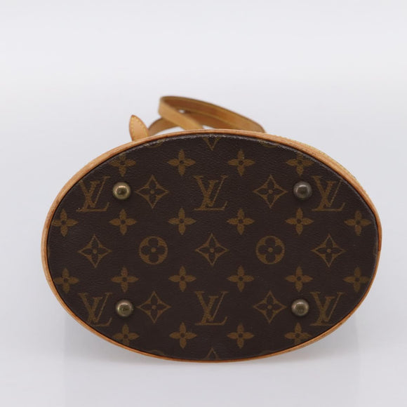 LOUIS VUITTON Monogram Bucket PM Shoulder Bag M42238 LV Auth ka6280