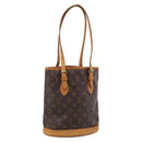 LOUIS VUITTON Monogram Bucket PM Shoulder Bag M42238 LV Auth ka6281-1