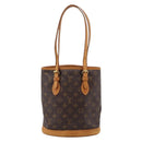 LOUIS VUITTON Monogram Bucket PM Shoulder Bag M42238 LV Auth ka6281-2