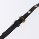 Miu Miu Matelasse Shoulder Bag Leather Black Gold Tone Auth ka6286A-15