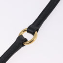 Miu Miu Matelasse Shoulder Bag Leather Black Gold Tone Auth ka6286A-16