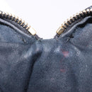 Miu Miu Matelasse Shoulder Bag Leather Black Gold Tone Auth ka6286A-28