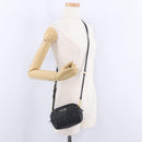Miu Miu Matelasse Shoulder Bag Leather Black Gold Tone Auth ka6286A-29