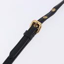 Miu Miu Matelasse Shoulder Bag Leather Black Gold Tone Auth ka6286A-8