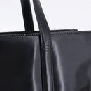PRADA Hand Bag Patent Black Silver Auth ka6287-17