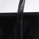 PRADA Hand Bag Patent Black Silver Auth ka6287-18