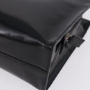 PRADA Hand Bag Patent Black Silver Auth ka6287-24