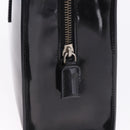 PRADA Hand Bag Patent Black Silver Auth ka6287-26