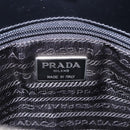 PRADA Hand Bag Patent Black Silver Auth ka6287-27