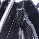 PRADA Hand Bag Patent Black Silver Auth ka6287-29