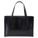 PRADA Hand Bag Patent Black Silver Auth ka6287-2