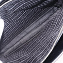 PRADA Hand Bag Patent Black Silver Auth ka6287-35