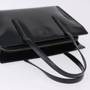 PRADA Hand Bag Patent Black Silver Auth ka6287-6