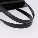 PRADA Hand Bag Patent Black Silver Auth ka6287-7