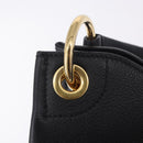 PRADA Shoulder Bag Leather Black Gold Tone Auth ka6289M-9
