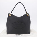 PRADA Shoulder Bag Leather Black Gold Tone Auth ka6289M-12