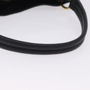 PRADA Shoulder Bag Leather Black Gold Tone Auth ka6289M-6