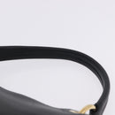 PRADA Shoulder Bag Leather Black Gold Tone Auth ka6289M-7