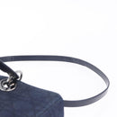 Christian Dior Lady Dior Canage Hand Bag Denim 2way Blue Silver Auth ka6292V-16