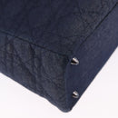 Christian Dior Lady Dior Canage Hand Bag Denim 2way Blue Silver Auth ka6292V-20