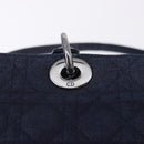 Christian Dior Lady Dior Canage Hand Bag Denim 2way Blue Silver Auth ka6292V-22