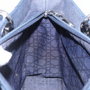 Christian Dior Lady Dior Canage Hand Bag Denim 2way Blue Silver Auth ka6292V-27