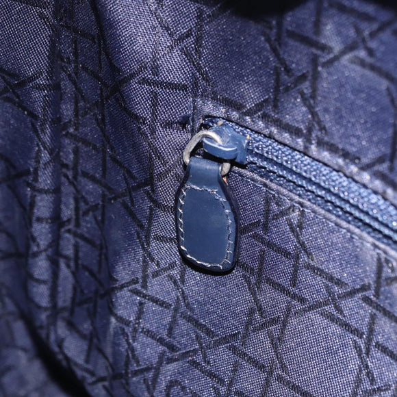 Christian Dior Lady Dior Canage Hand Bag Denim 2way Blue Silver Auth ka6292V